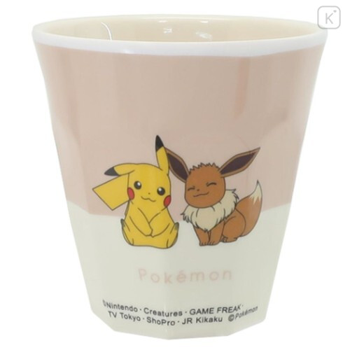 Japan Pokemon Melamine Tumbler - Pikachu & Eevee - 1