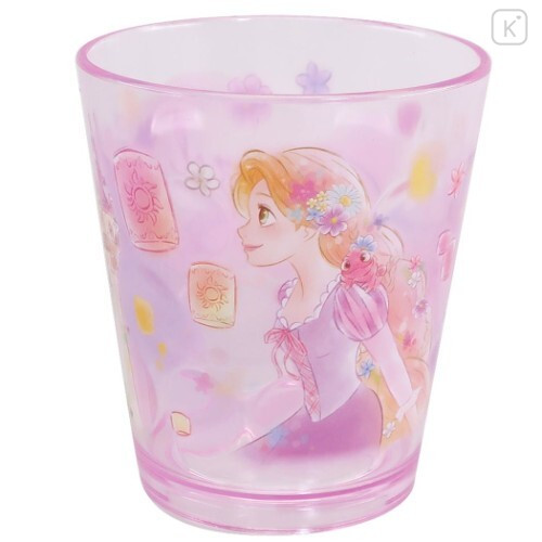 Japan Disney Acrylic Tumbler Clear Airy - Rapunzel / Purple - 1