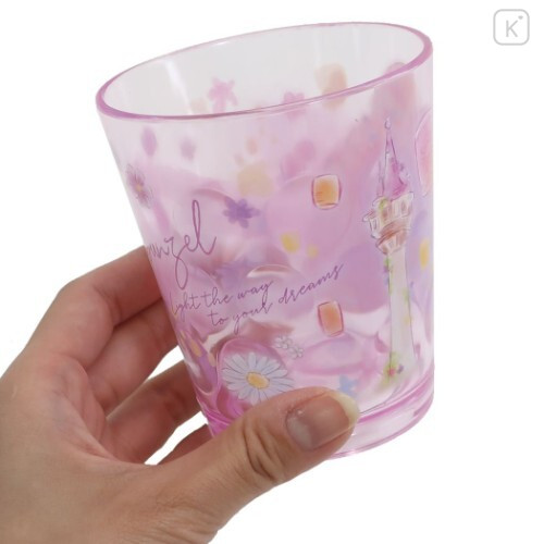 Japan Disney Acrylic Tumbler Clear Airy - Rapunzel / Purple - 2