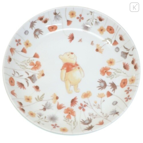 Japan Disney Ceramics Plate Set of 2 - Winnie The Pooh / Flower Dream - 2