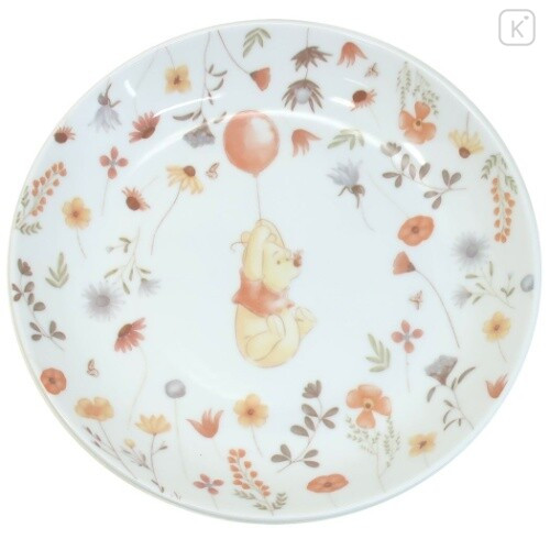 Japan Disney Ceramics Plate Set of 2 - Winnie The Pooh / Flower Dream - 3