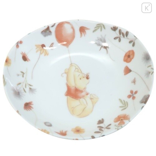 Japan Disney Ceramics Plate Set of 4 - Winnie The Pooh / Flower Dream - 2