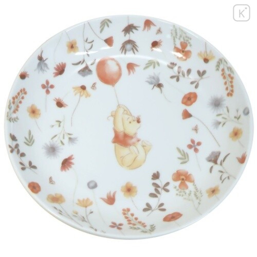 Japan Disney Ceramics Plate Set of 4 - Winnie The Pooh / Flower Dream - 4