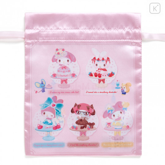 Japan Sanrio Drawstring Bag 3pcs Set - My Melody / Sweet Lookbook - 3