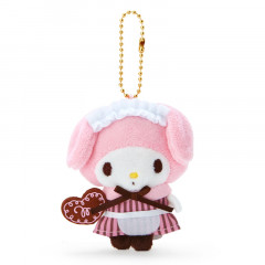 Japan Sanrio Mini Mascot Keychain - My Melody / Chocolate Cafe