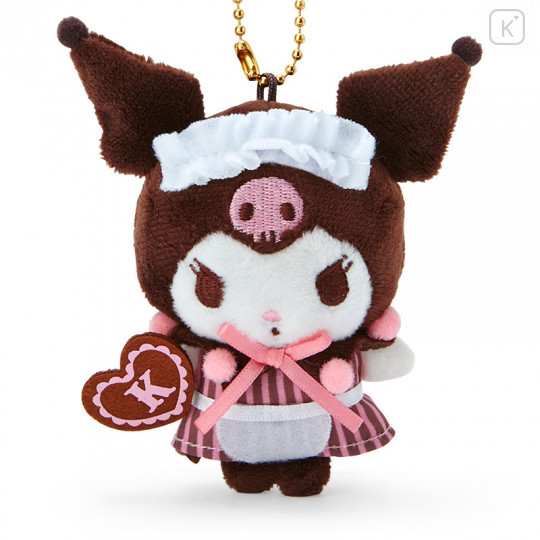 Japan Sanrio Mini Mascot Keychain - Kuromi / Chocolate Cafe - 2