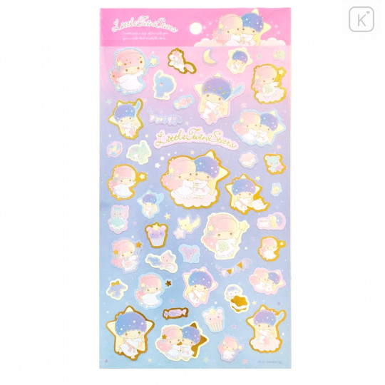Japan Sanrio Gold Accent Sticker - Little Twin Stars / 2021 Twin Kurty - 1