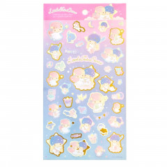 Japan Sanrio Gold Accent Sticker - Little Twin Stars