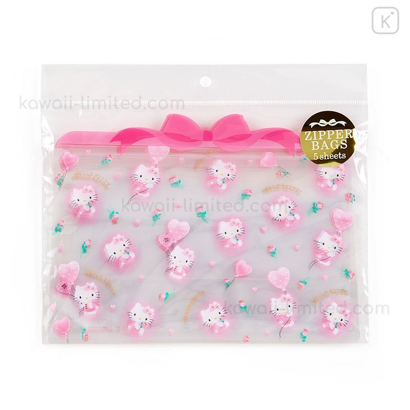 Sanrio Hello Kitty Kawaii Zipper Bag Case 5pcs 