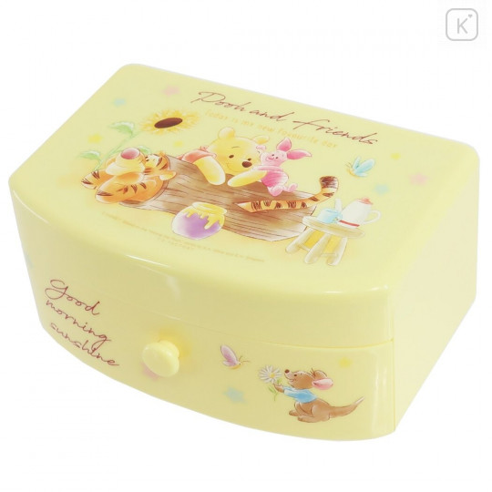 Japan Disney Jewelry Box with Drawer - Winnie The Pooh / Sunny Days - 1