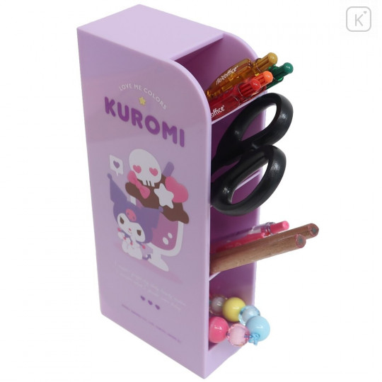 Japan Sanrio Desktop Organizer - Kuromi / Love Me Colors - 2