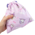 Japan Sanrio Drawstring Bag (S) - Kuromi / Naughty - 2