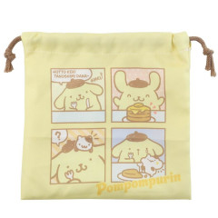 Japan Sanrio Drawstring Bag (S) - Pompompurin / Comic