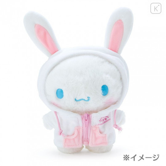 Japan Sanrio Dress-up Clothes (M) Bunny Ears Hoodie - Kuromi / Pitatto Friends - 6
