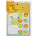 Japan Pokemon Letter Set with Die-cut Card - Pikachu : Poke Days 4 Orange - 1