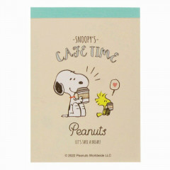 Japan Peanuts Mini Notepad - Snoopy / Cafe