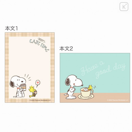 Japan Peanuts Mini Notepad - Snoopy / Cafe - 2