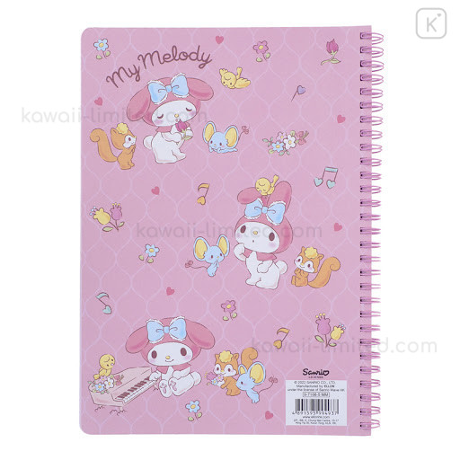 Sanrio B5 Twin Ring Notebook - My Melody / Piano | Kawaii Limited