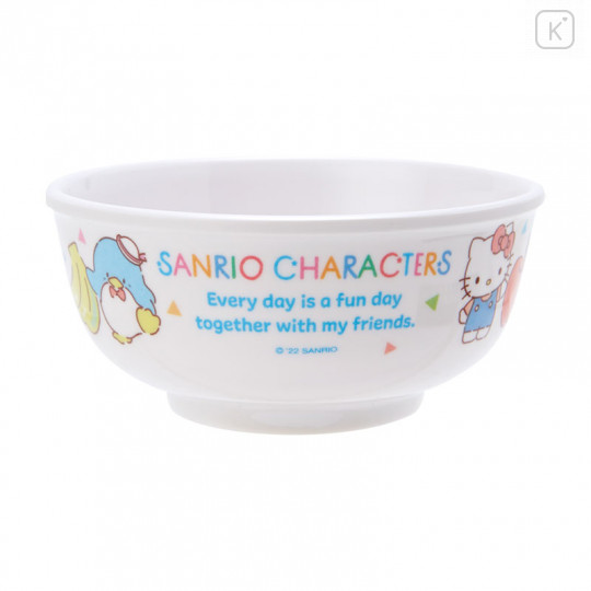 Japan Sanrio Kid Melamine Bowl - Let's try - 1