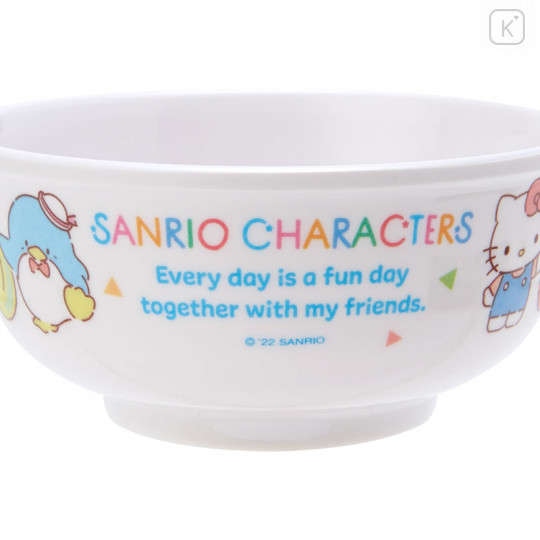 Japan Sanrio Kid Melamine Bowl - Let's try - 3
