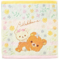 Japan San-X Wash Towel - Rilakkuma / Flower Lazy - 1