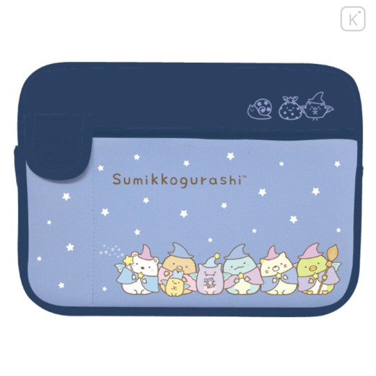 Japan San-X Tablet Case with Pen Pocket - Sumikko Gurashi Movie : Navy Blue - 1