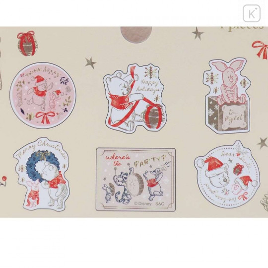 Japan Disney Christmas Sticker Pack - Winnie the Pooh - 3