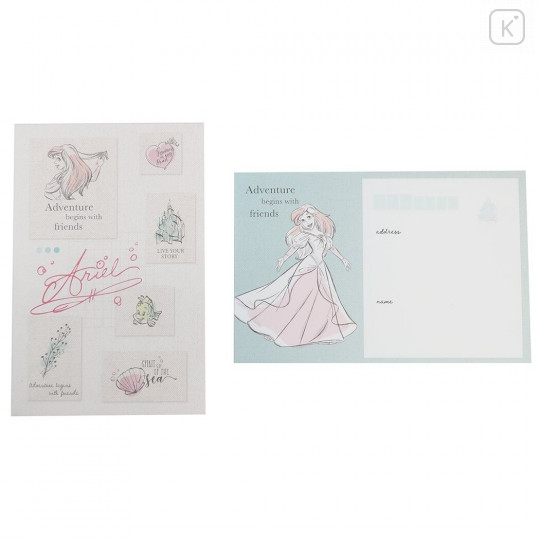 Japan Disney Volume Up Letter Set - Ariel / Fabric Style - 3