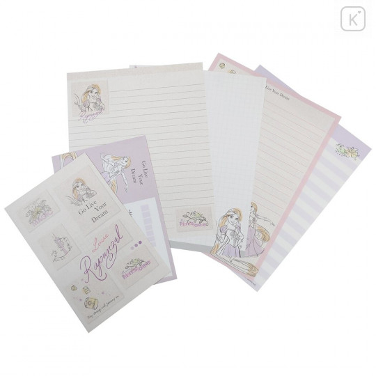 Japan Disney Volume Up Letter Set - Rapunzel / Fabric Style - 1
