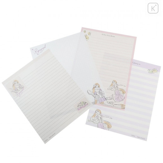 Japan Disney Volume Up Letter Set - Rapunzel / Fabric Style - 2