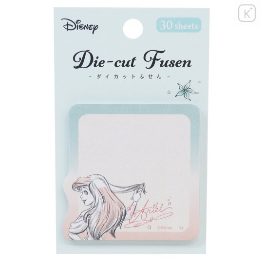 Japan Disney Die-cut Sticky Notes - Ariel / Fabric Style - 1