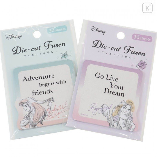 Japan Disney Die-cut Sticky Notes - Ariel / Fabric Style - 3