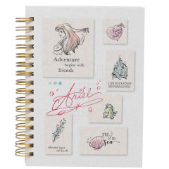 Japan Disney A6 Ring Notebook - Ariel / Fabric Style
