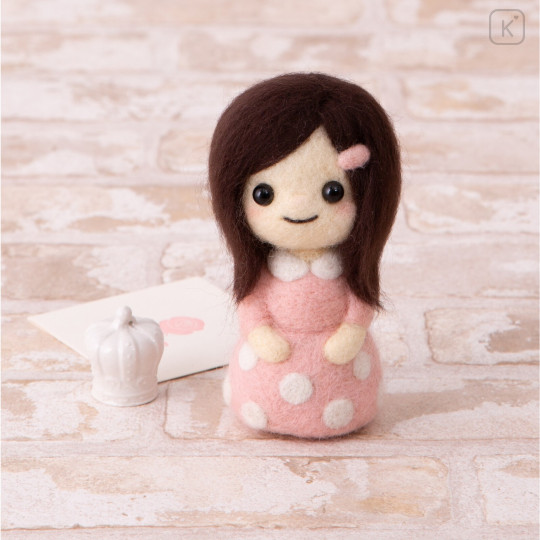 Japan Hamanaka Needle Felting Kit - Brown Hair Girl - 1