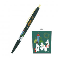 Japan Moomin Gold Clip Ball Pen - Dark Green