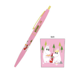 Japan Moomin Clic Gold Ballpoint Pen - Baby Pink