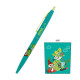 Japan Moomin Clic Gold Ballpoint Pen - Teal Green