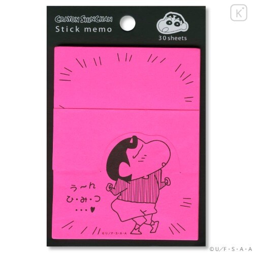 Japan Crayon Shin-chan Sticky Notes - Shinnosuke / Fluorescent Pink - 1