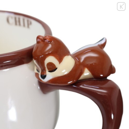 Japan Disney Ceramic Mug - Chip / Sleeping - 3