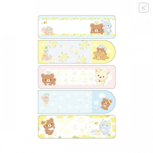 Japan San-X Index Sticky Notes - Rilakkuma / Dandelions and Twin Hamsters Yellow - 2