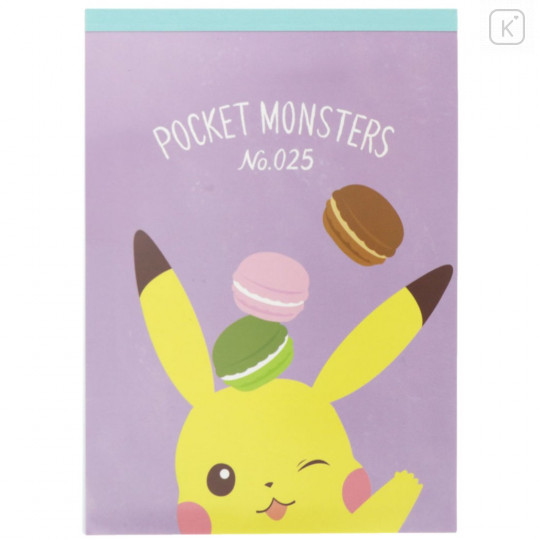 Japan Pokemon A6 Notepad - Pikachu / Poke Days 4 Violet - 1