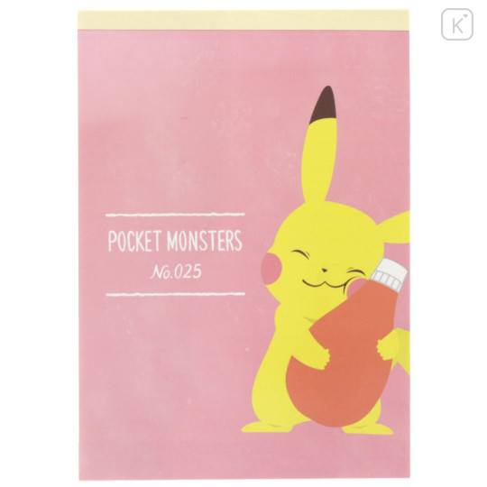 Japan Pokemon A6 Notepad - Pikachu : Poke Days 4 Pink - 1