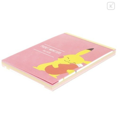 Japan Pokemon A6 Notepad - Pikachu : Poke Days 4 Pink - 4