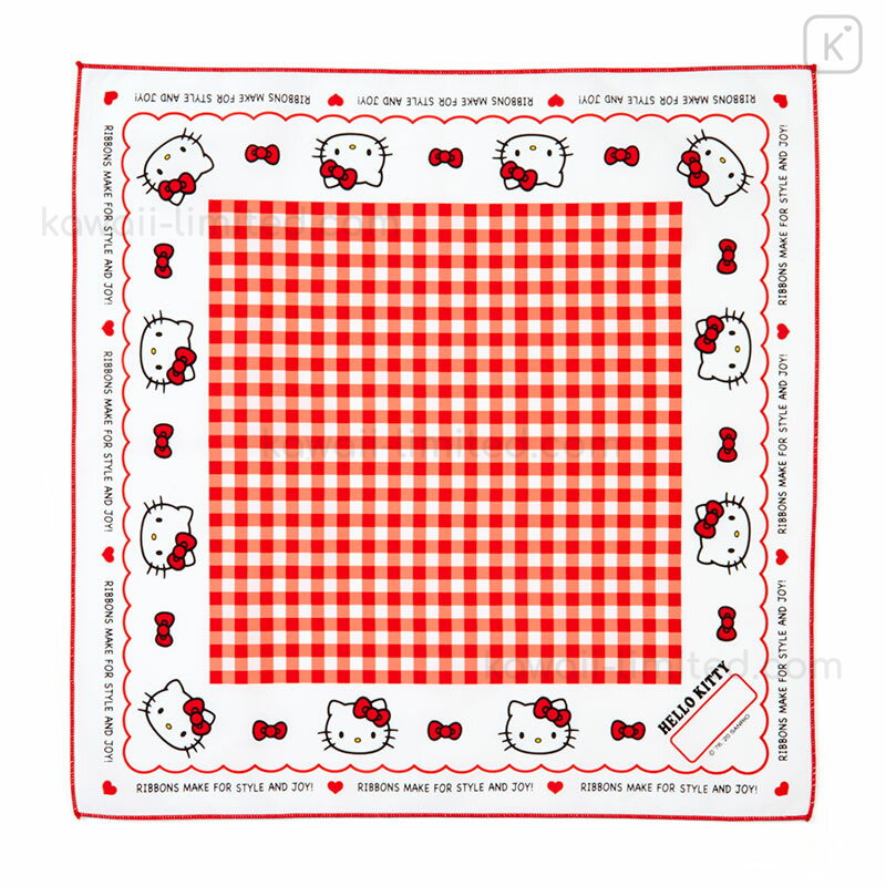 Japan Sanrio Lunch Cloth - Hello Kitty / Gingham | Kawaii Limited