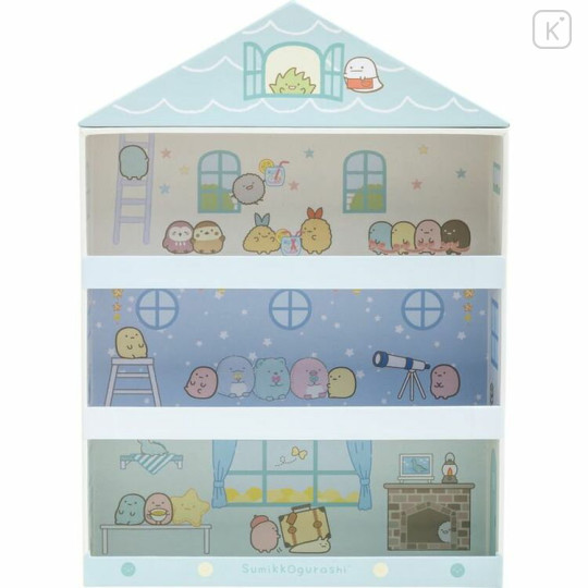 Japan San-X Plush Storage - Sumikko Gurashi / House Blue - 1