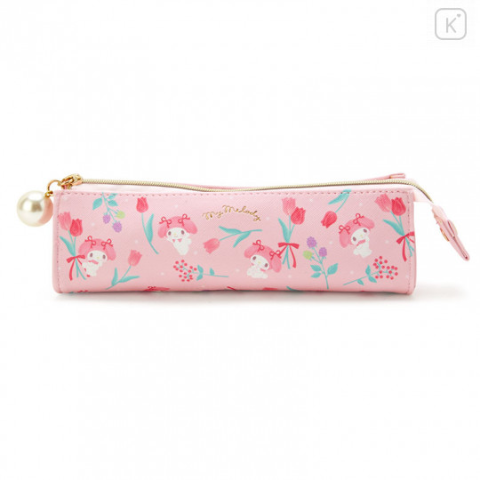 Japan Sanrio Slim Pen Case - My Melody / Colorful Flowers - 1