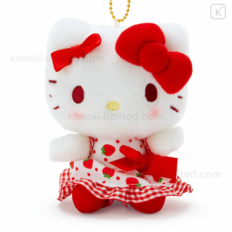 Sanrio✽Hello Kitty✽長崎限定✽びわマスコット Japan Sanrio Mascot Holder - Hello Kitty : Strawberry Dress