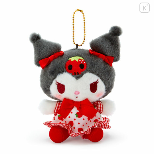 Japan Sanrio Mascot Holder - Kuromi : Strawberry Dress - 1