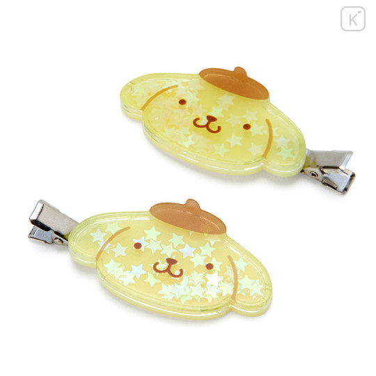 Japan Sanrio Hair Clip 2pcs - Pompompurin / Shaka Shaka - 2