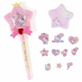 Japan Sanrio Pen & Memo Set - Hello Kitty / Magic Wand - 1